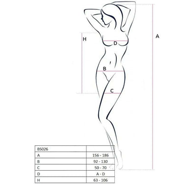 Abito Corto con Bodystocking a Rete Sexy Passion Bianca Taglia Unica